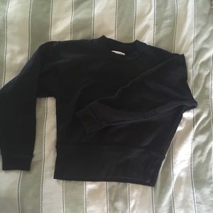 Everlane Black Crop Sweatshirt